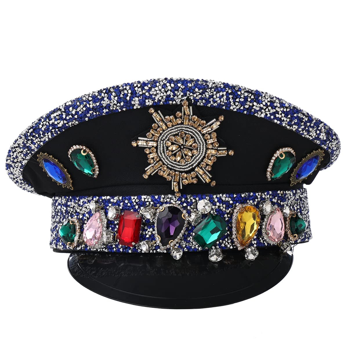 Music Festival Burning Man Hats Sequin Military Hat Steampunk Headwear