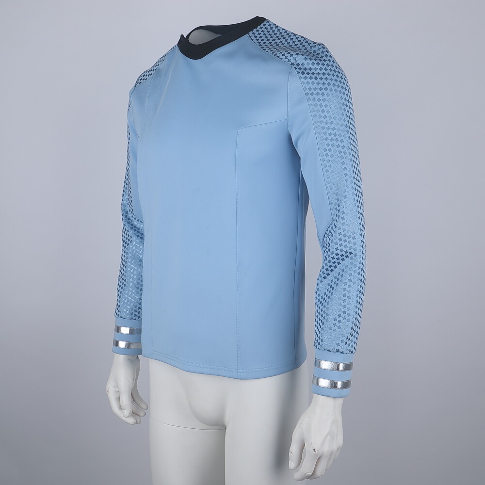 Cosplay SNW Medical Doctor Joseph Blue Uniform Starfleet Officer Men Tops Shirts