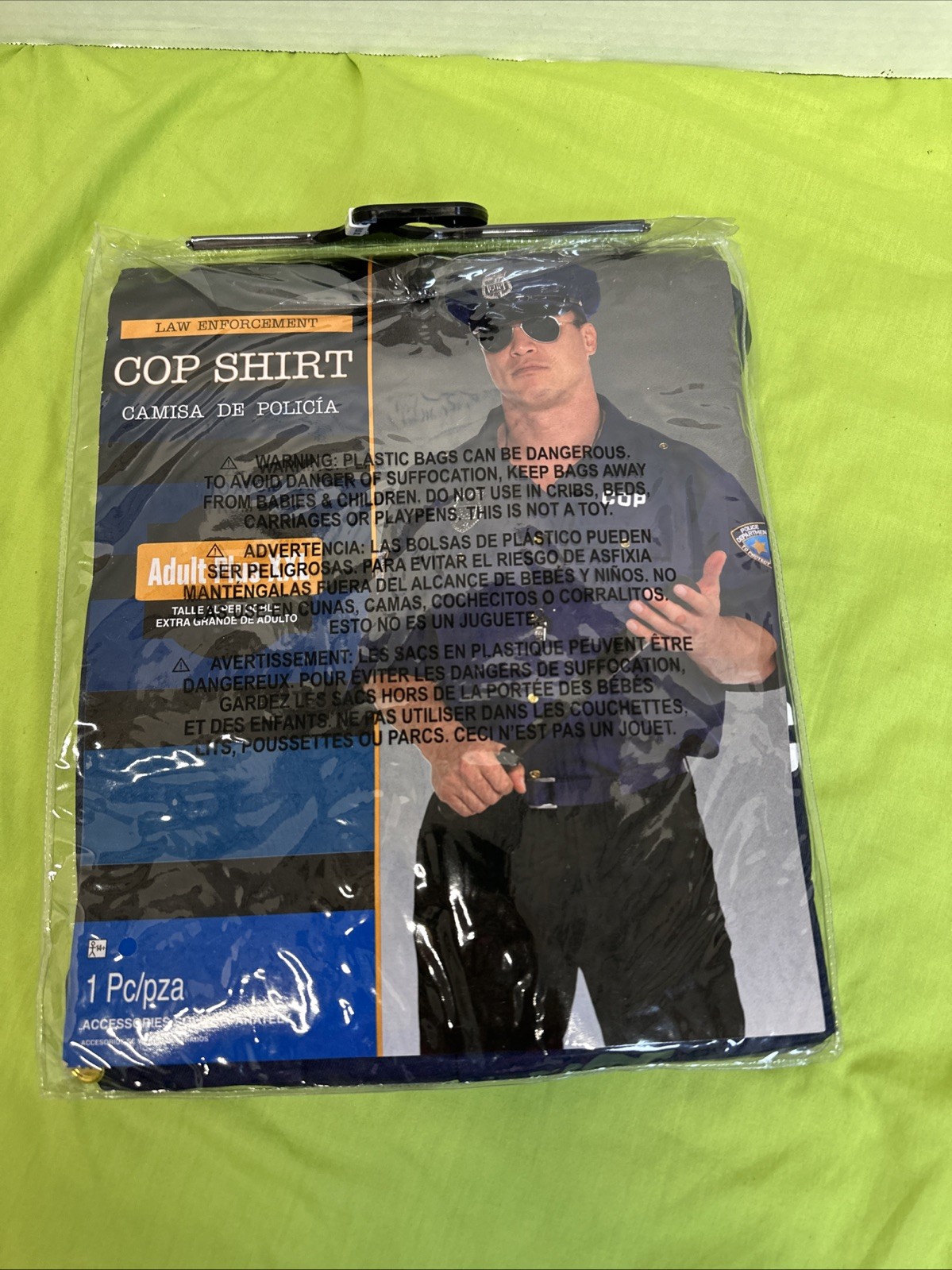 Law Enforcement Cop Shirt Costume Halloween Police Style Adult XXL Dress Up New