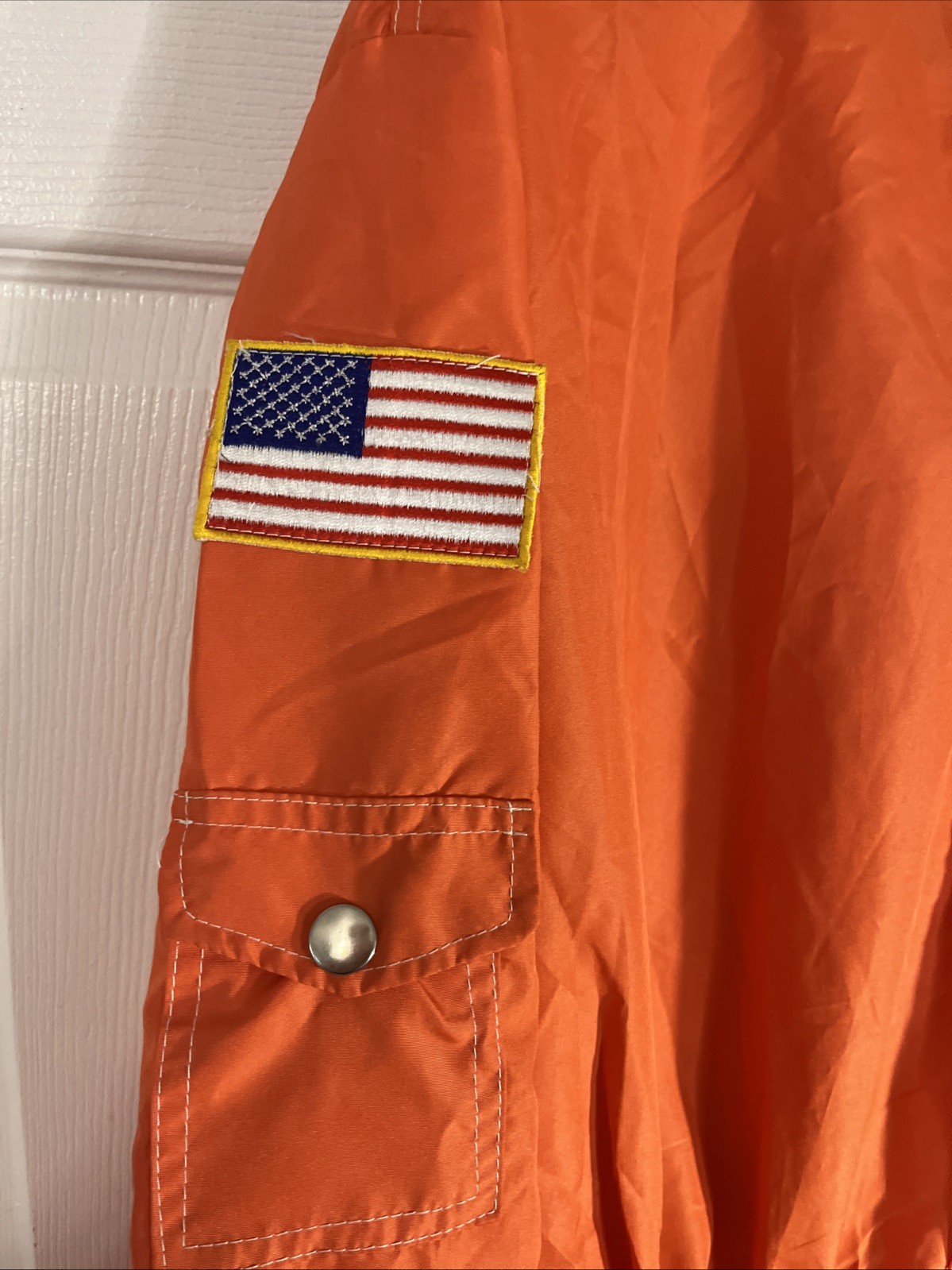 NASA Astronaut Flight Suit Costume Underwraps Orange Jumpsuit Adult XXL Patch