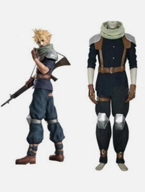 Final Fantasy VII 7 Cloud Strife Cosplay Costume Halloween Any Size