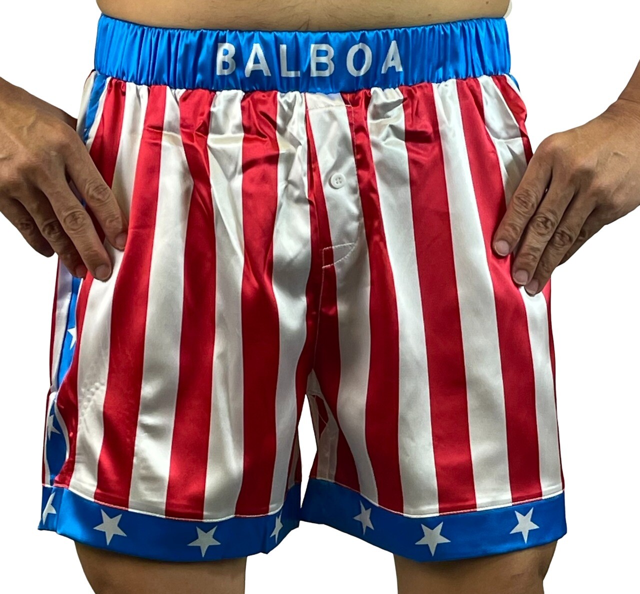 Rocky Balboa Mens Apollo Movie Boxing American Flag Shorts Trunks boxers