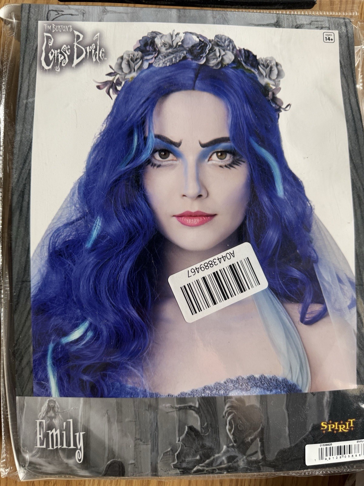 Tim Burton Corpse Bride Emily Costume Adult Medium 8-10 Dress Veil Wig