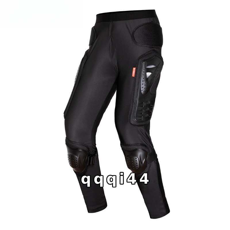 Motorcycle Cycling Pants Knee Protectors Anti-fall Long Pants Black Trousers