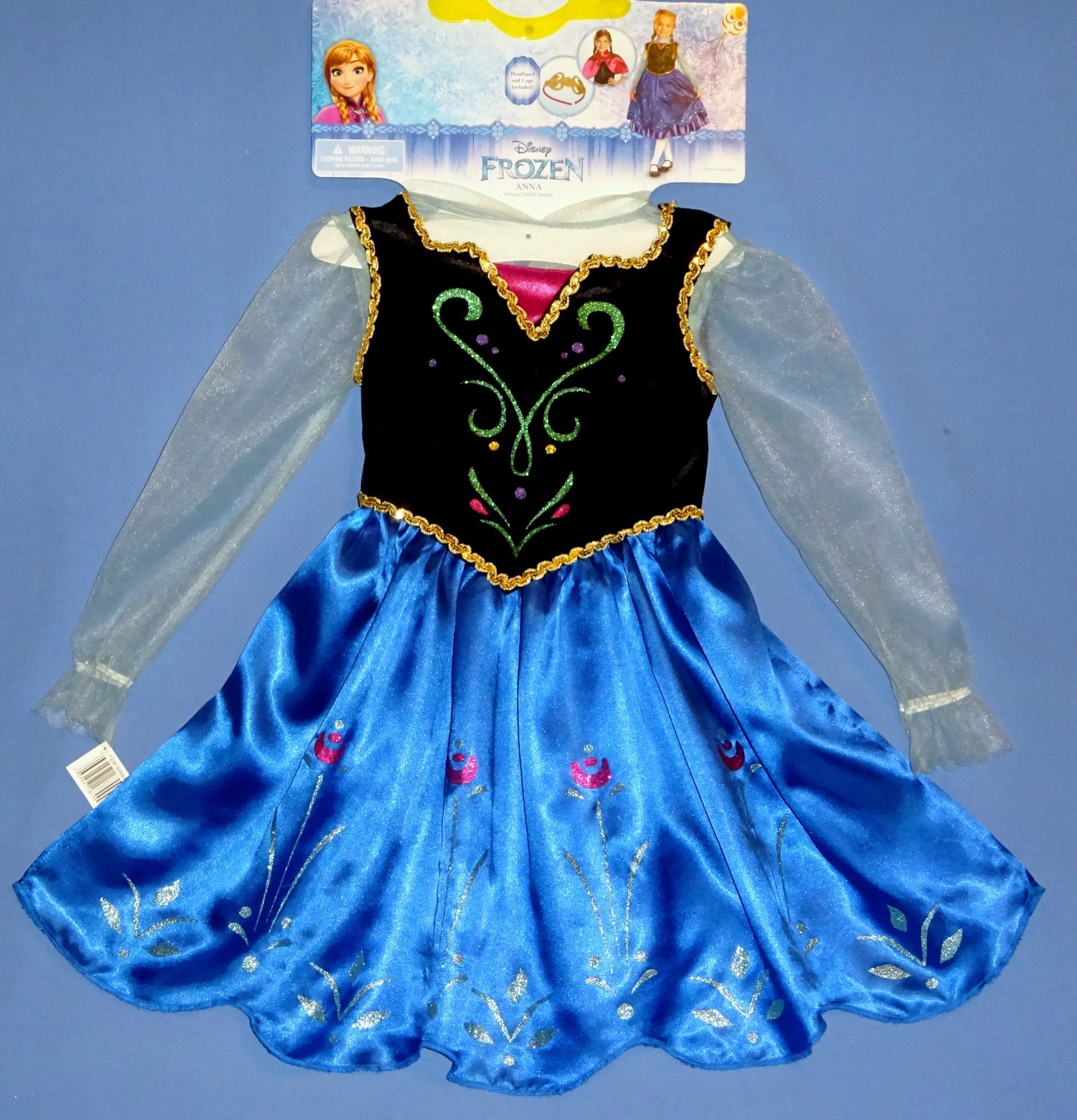 Disney Frozen Anna costume dress girls 4-6X-cape-vest-petticoat-ACCESSORIES-LOT