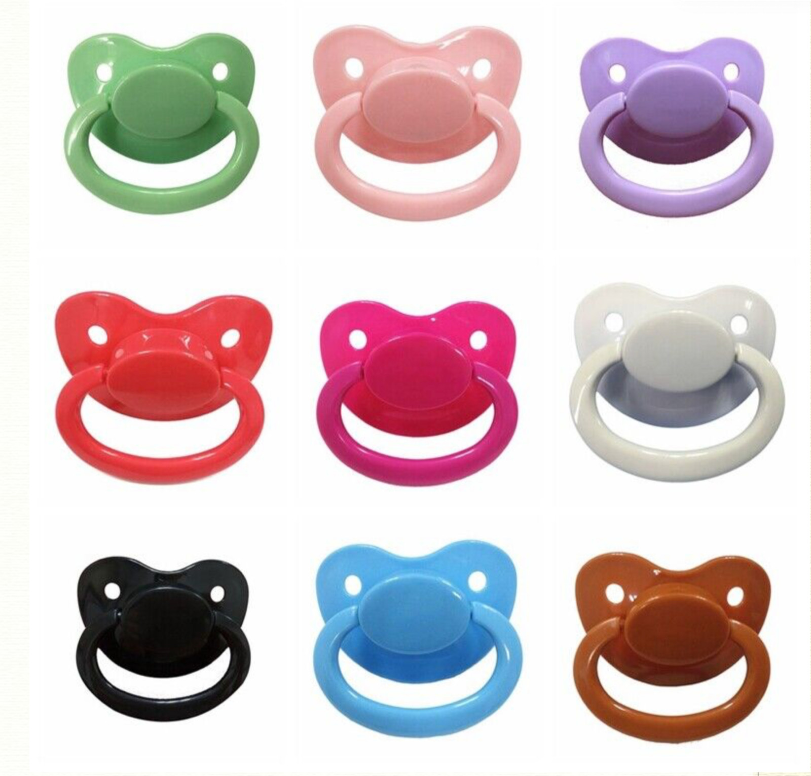 ADULT PACIFIER, SILICONE, ADULT OVER SIZED GUARD, MULTI COLORS, NEW
