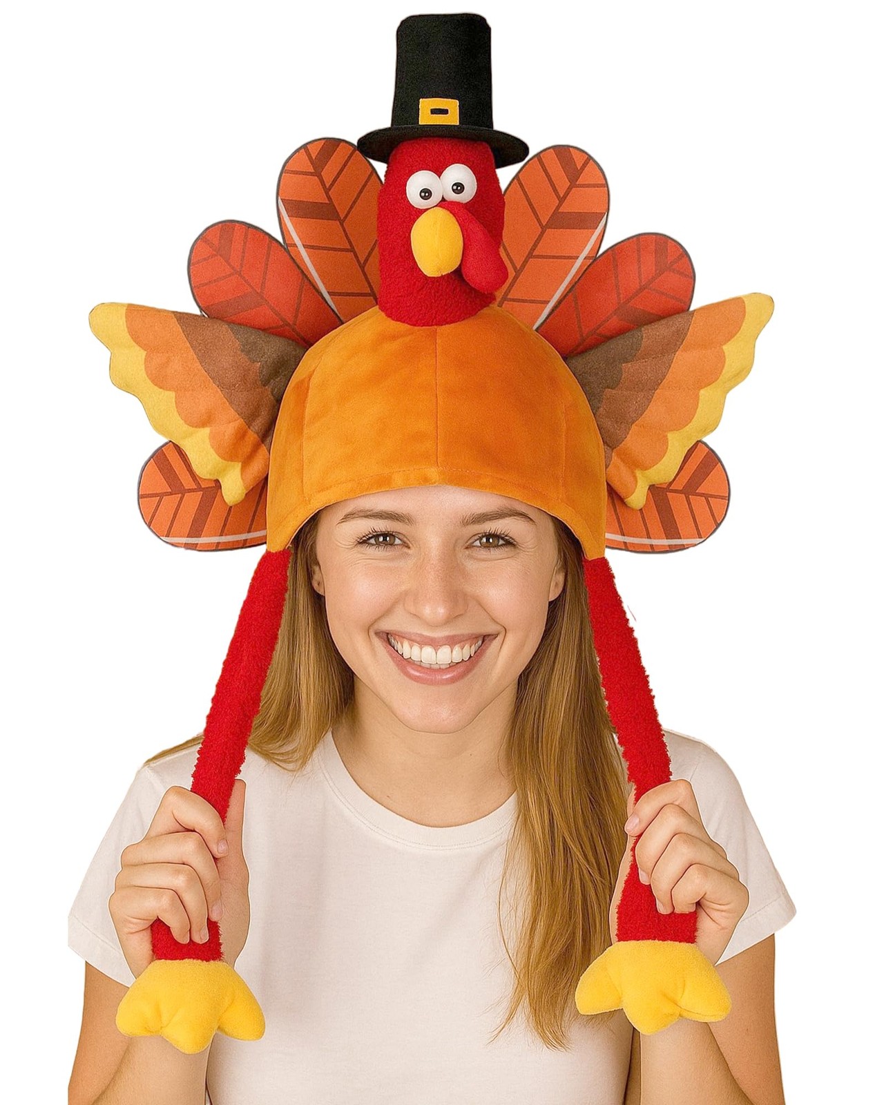 Thanksgiving Plush Turkey Hats Turkey Cap for Men Women Thanksgivings Night E…
