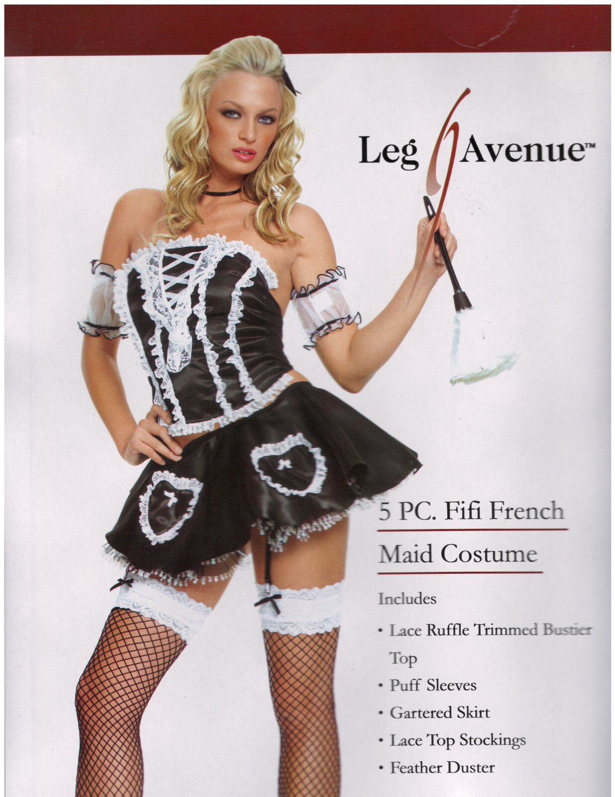 Leg Avenue French Maid 5 pc. Costume Size: Large