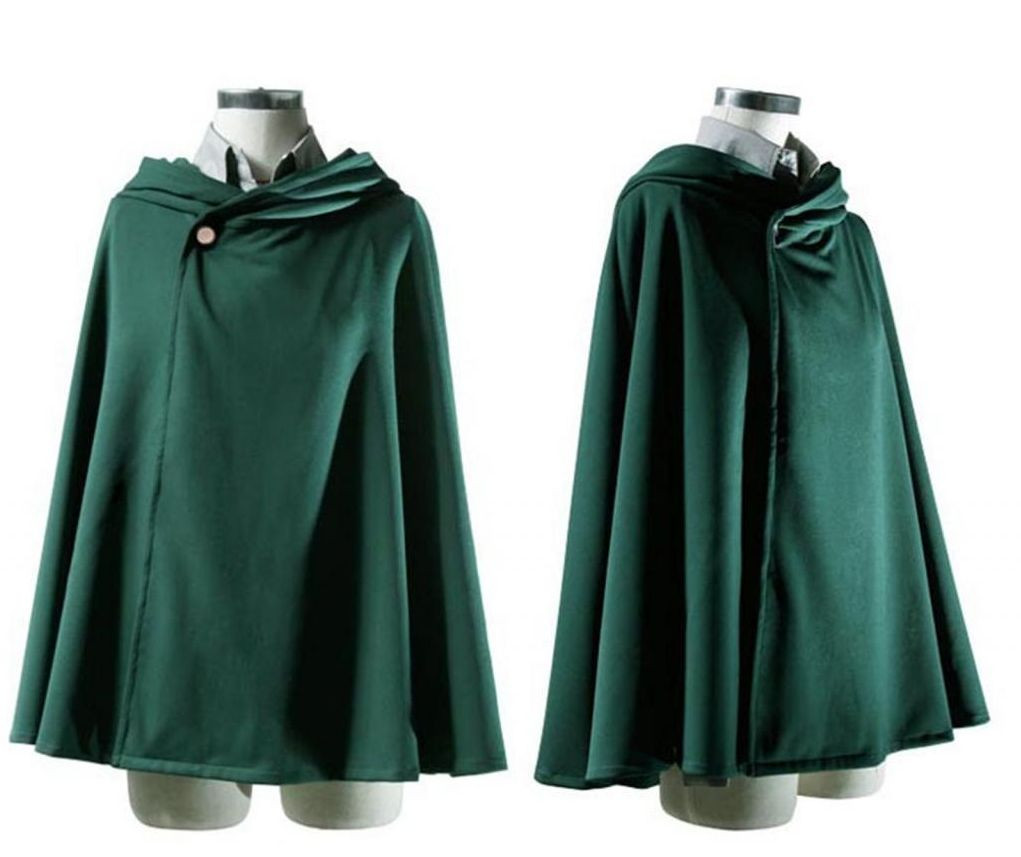 Attack on Titan Anime Shingeki no Kyojin Cloak Cape Cosplay Halloween Size XXL