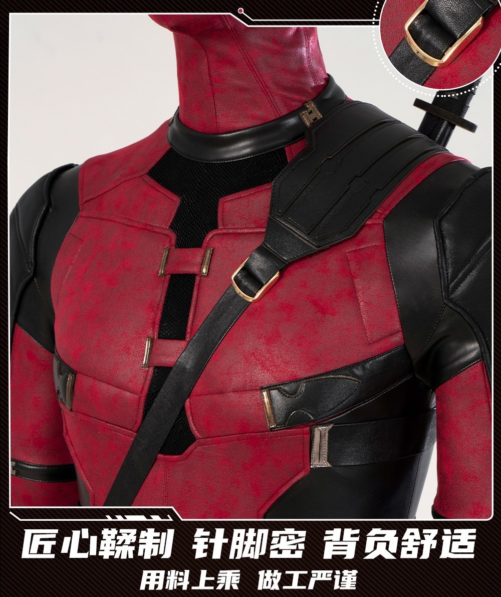 Deadpool 3 Halloween Cosplay Jumpsuit Costume Wade Wilson Accessories Suit Lot