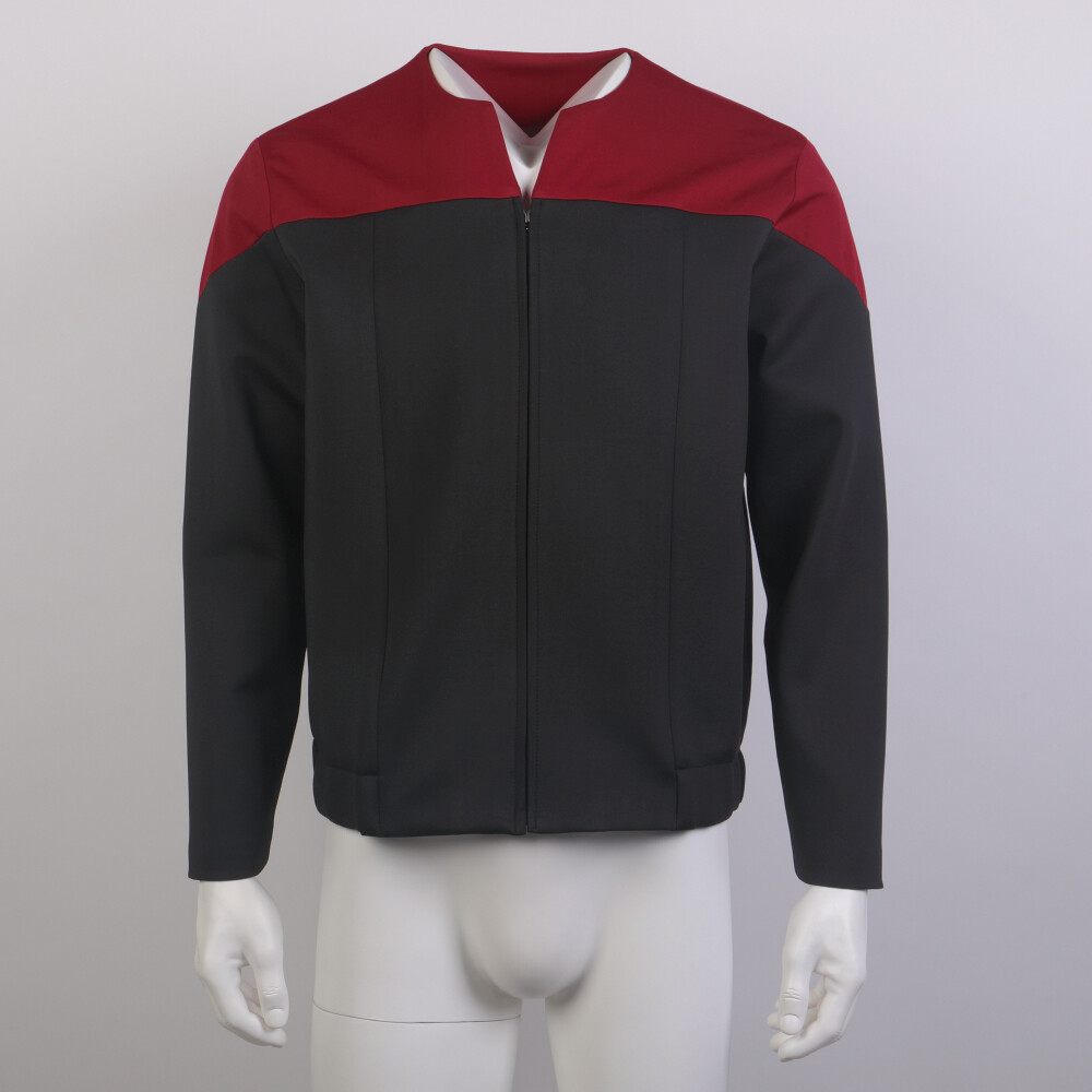 For Picard Commander Gold Blue Uniform Voyager Starfleet Jacket Costume