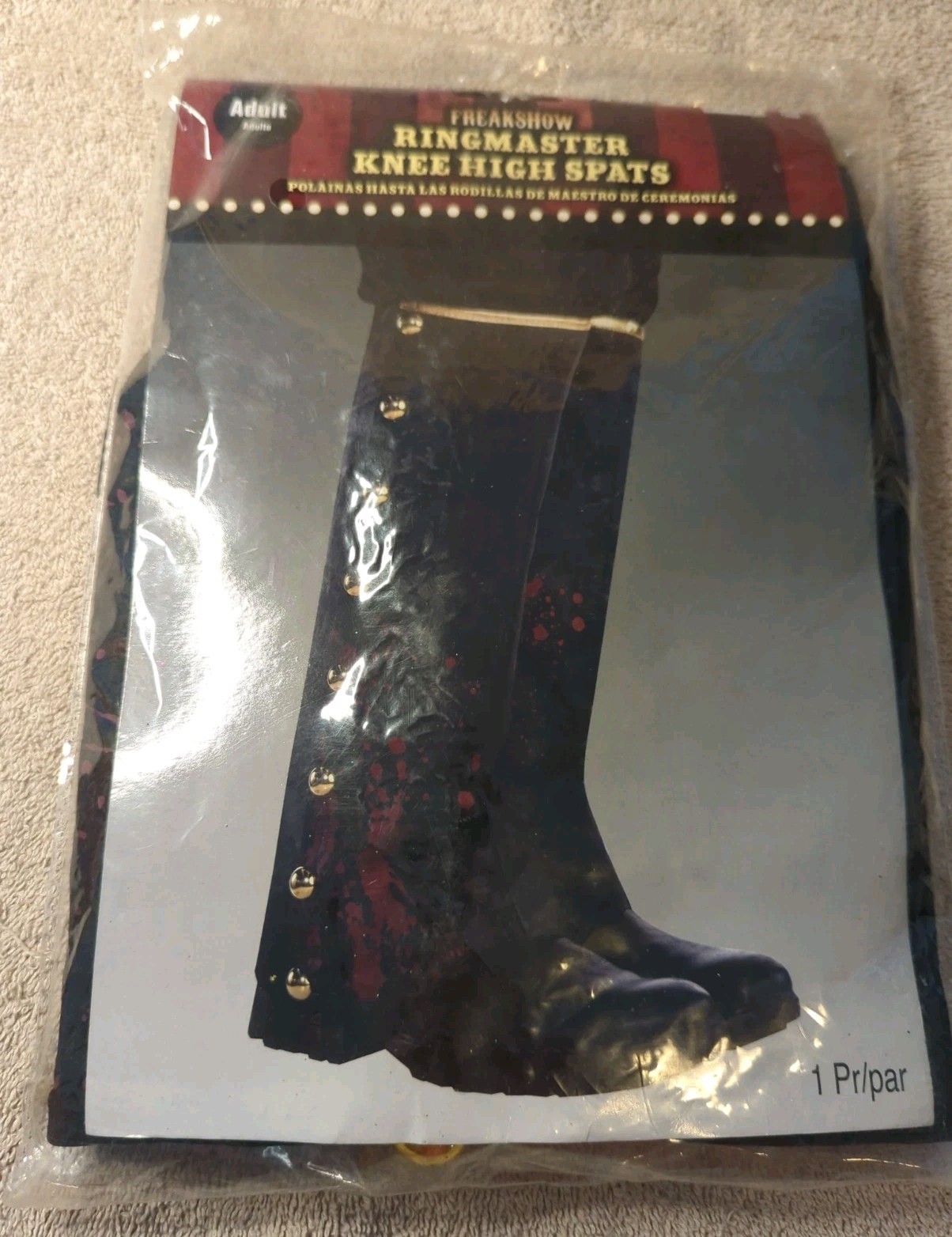 Freak Show Ringmaster Knee High Spats Halloween Costume Cosplay Adult NEW