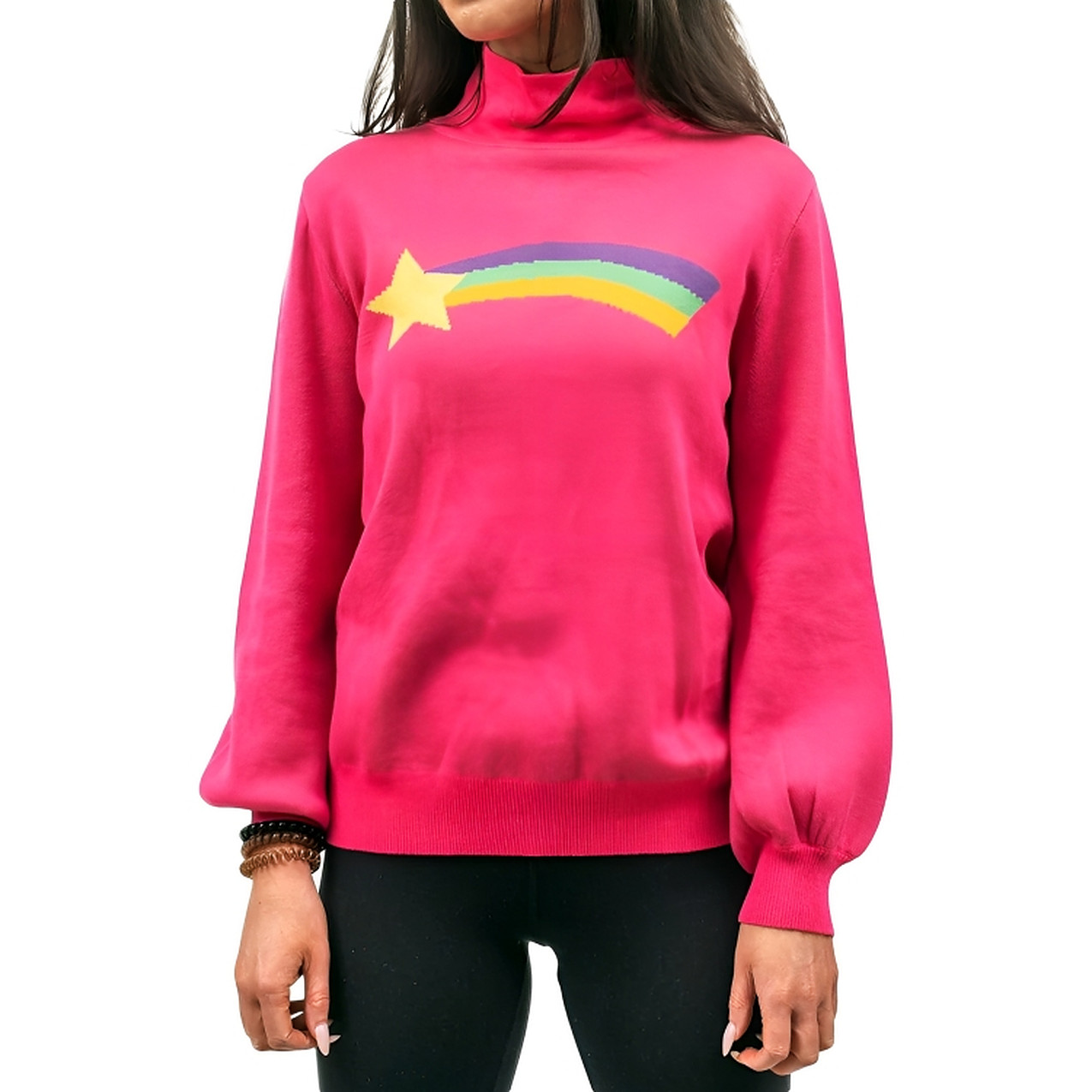 Rainbow Star Pink Pines Cartoon Sweater – Halloween Costume and Cosplay Outfit