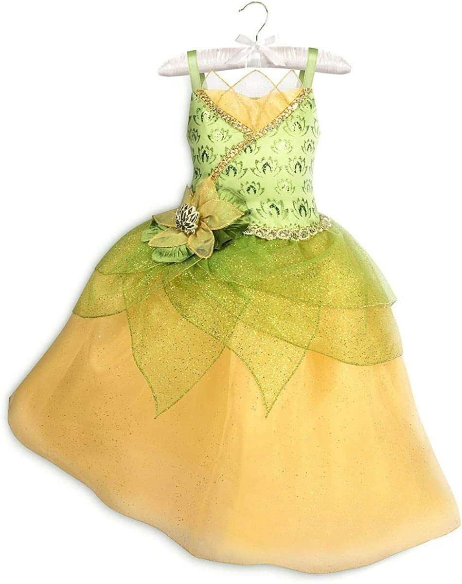 Disney Store Princess Tiana Halloween Costume Dress Girl Size 3 4 5/6 7/8