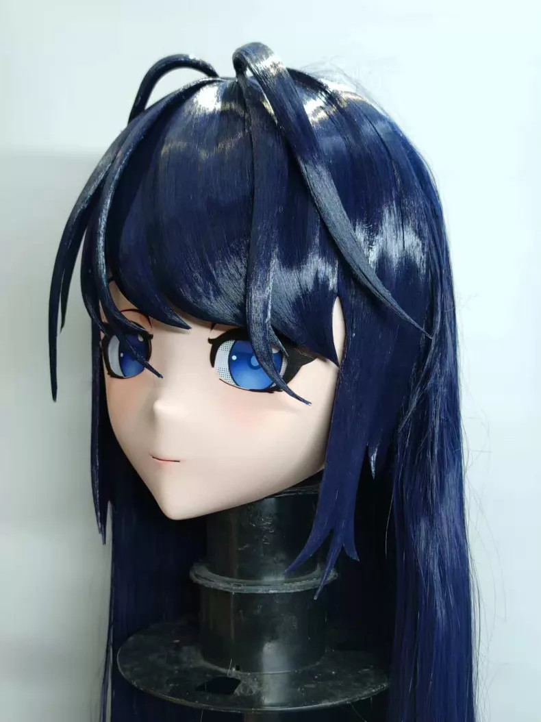 MiSide ミサイド ミタ風 kigurumi 全頭マスク 青髪ロング ブルーアイ 未開封