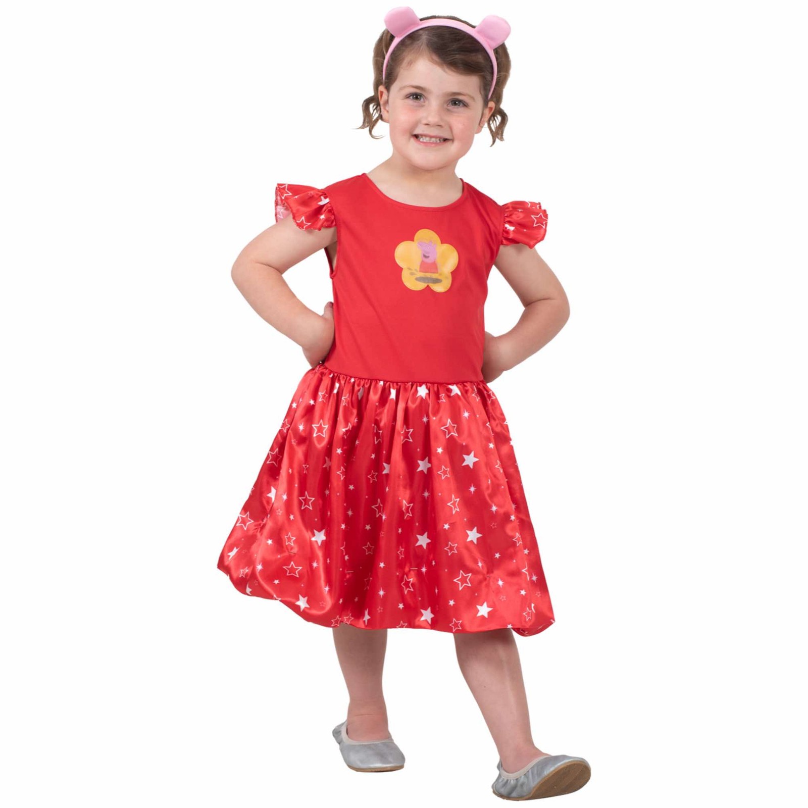 Peppa Pig Deluxe Red Dress Book Week Fancy Dress Girls Costume 3-5 Years