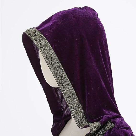 Fashion Women Cosplay Hoodie Medieval Gothic Witch Wizard Halloween Costume