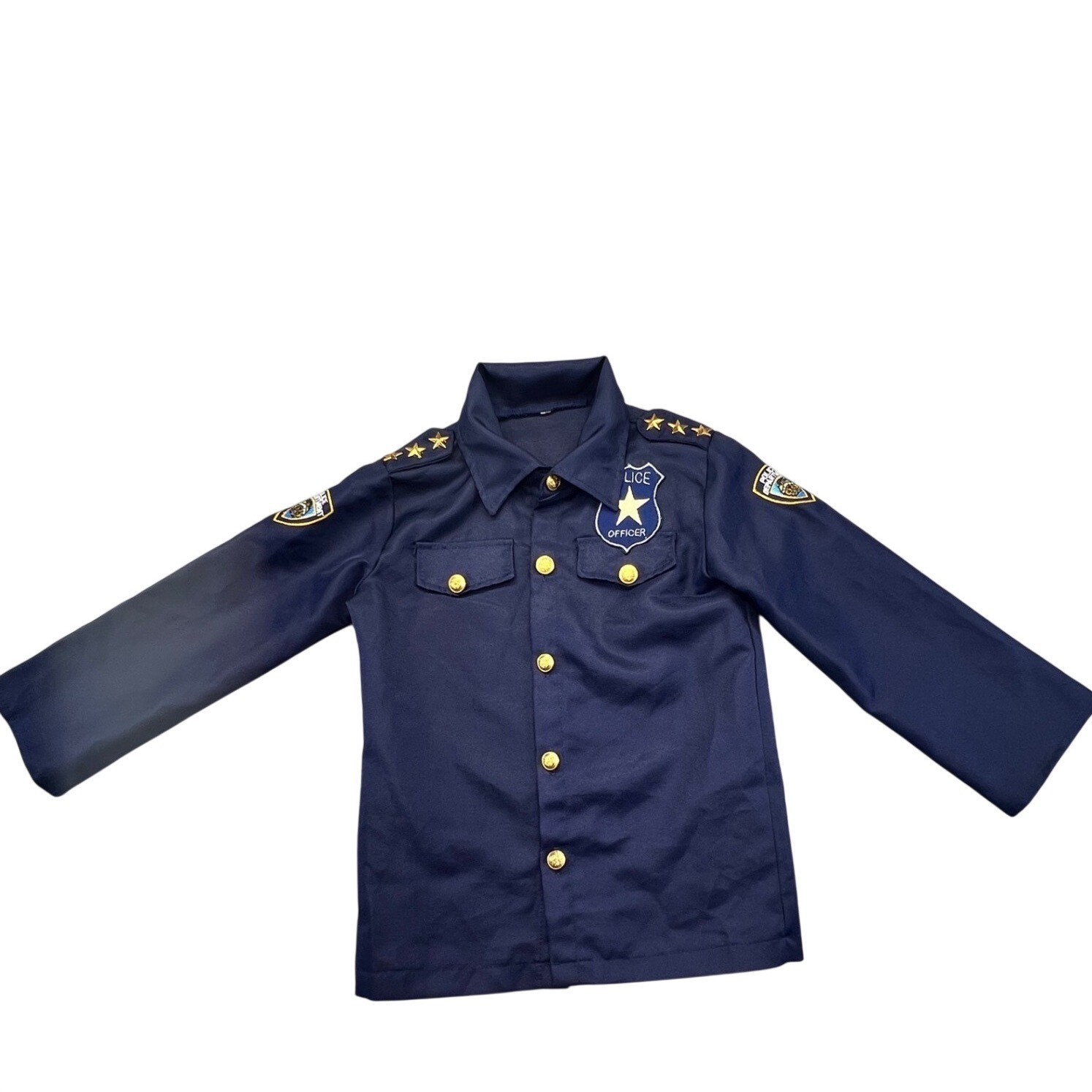 Kids Police Officer Costume Shirt Dress Up Pretend Play Halloween