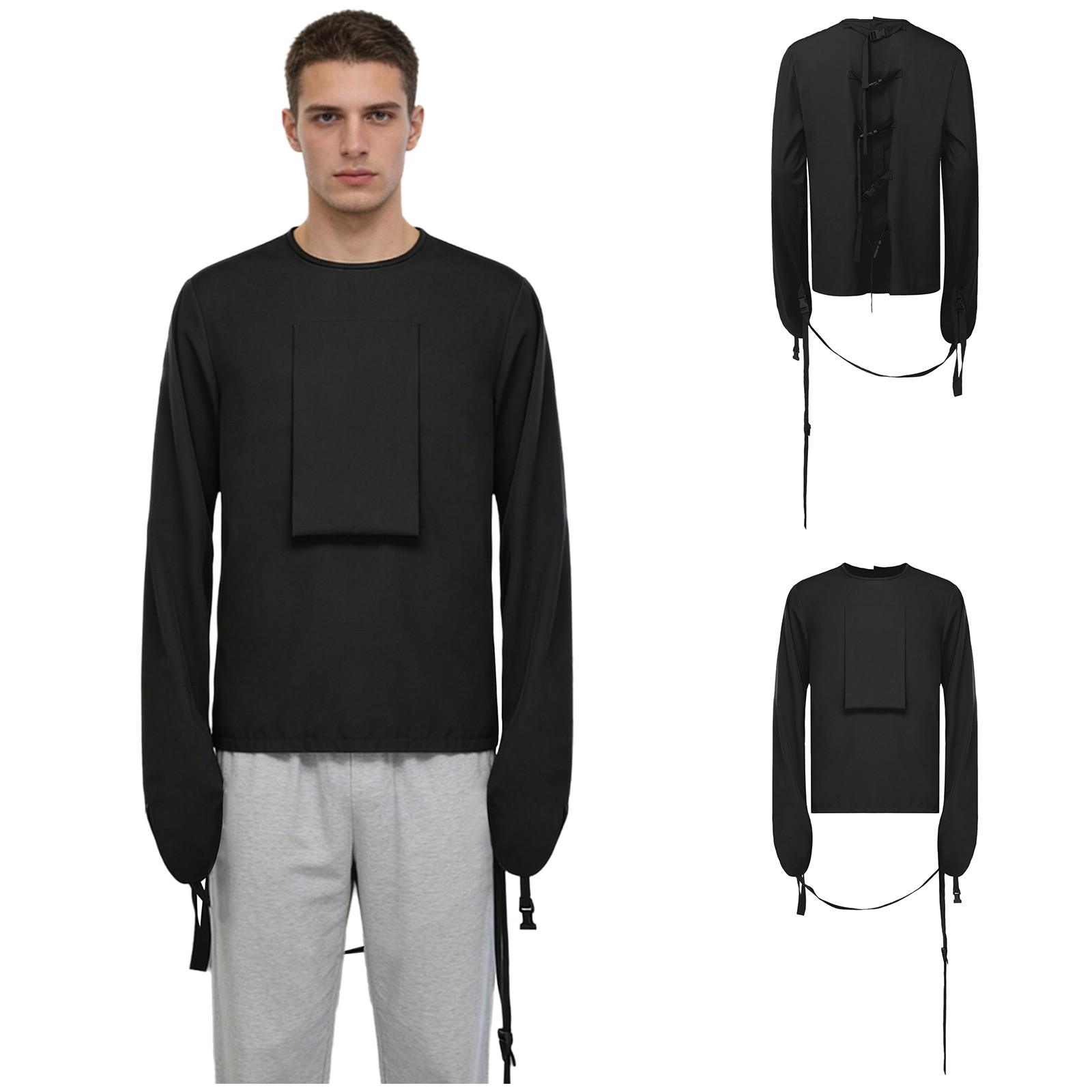 US Adults Unisex Upper Limb Protective Restraint Top No-opening Long Sleeve