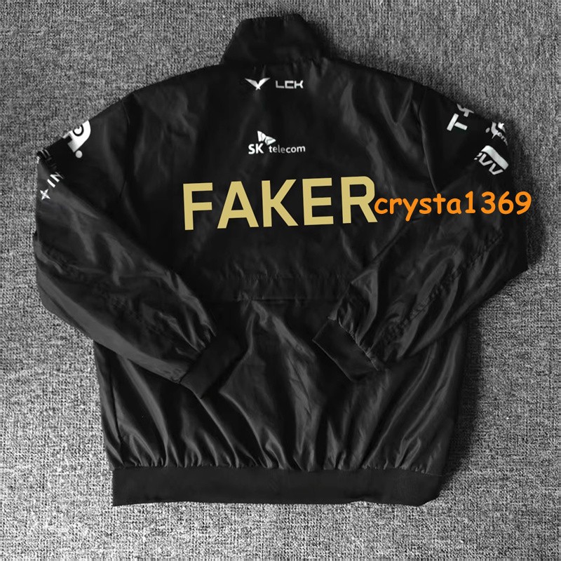 2025 T1 Team World Championship Black Jacket Faker Five Star Embroidered Jacket