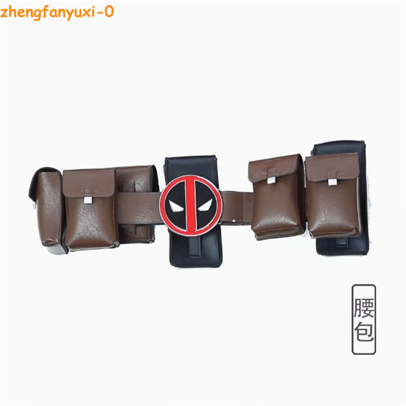Deadpool Red Cosplay Costume Deadpool Suit Jumpsuit Halloween Accessories Shoes
