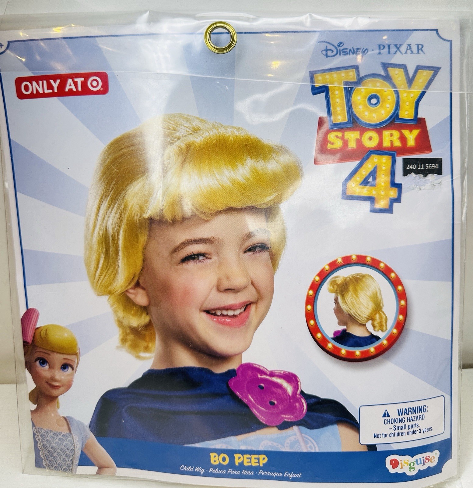 New Disney Bo Peep Blonde WIG Toy Story 4 For Costume Children Girls Child’s OS