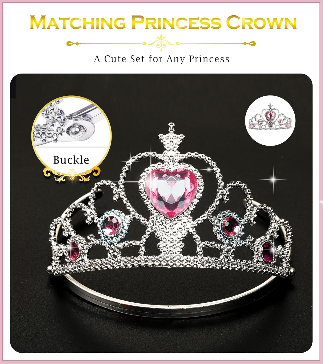 Princess Dress up Accessories Princess Crown Tiara for Little Girls, Toddler Tia