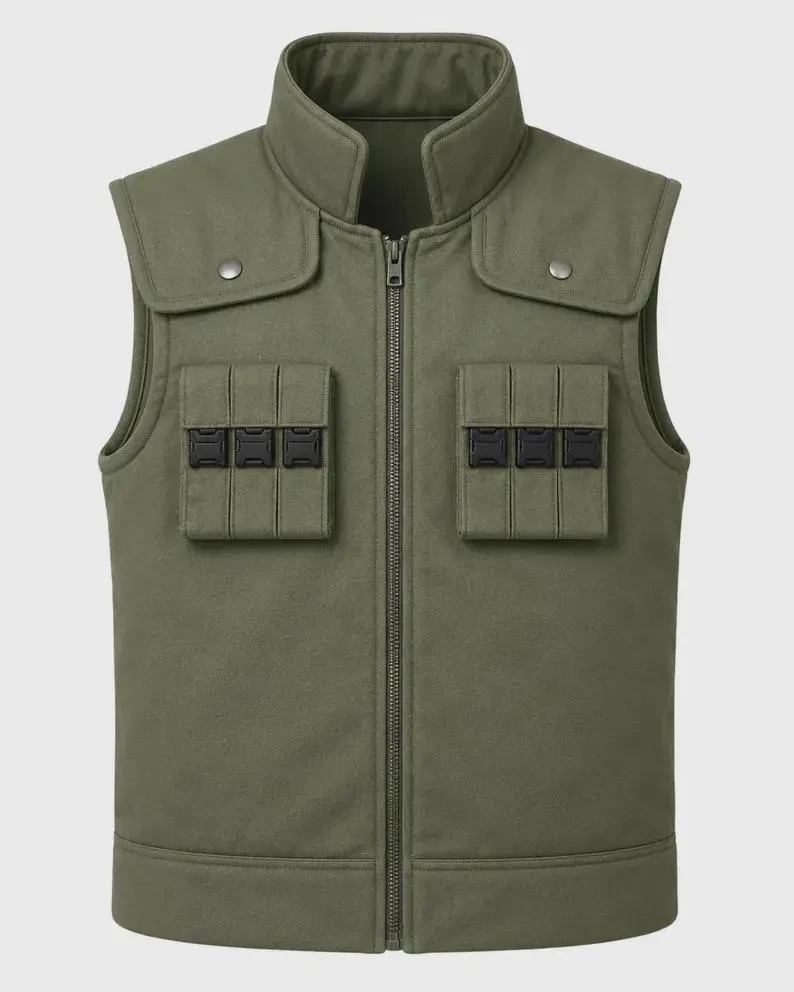 Naruto Shinboi Green Vest | Ninja Flak Military Cosplay Vest | Kakashi Jonin Jac
