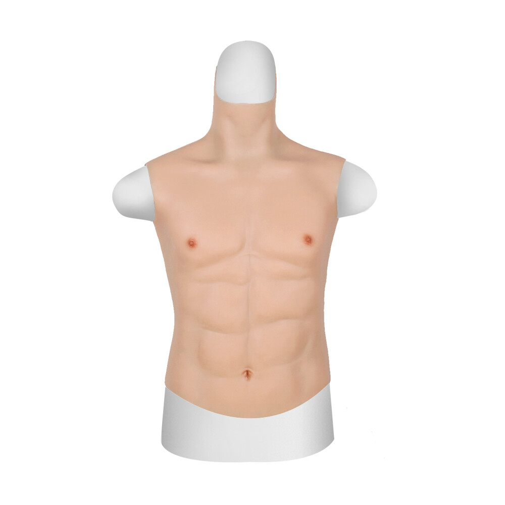 Dokier Silicone Cosplay Fake Male Muscle Suit Crossdresser Belly Chest Enhancer
