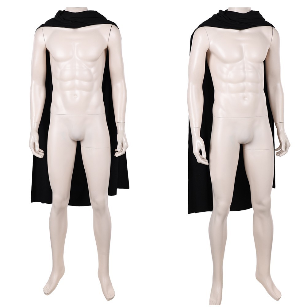 Mando Din Djarin Cosplay Cape Cloak Coat Halloween Black Fancy Dress Carnival US