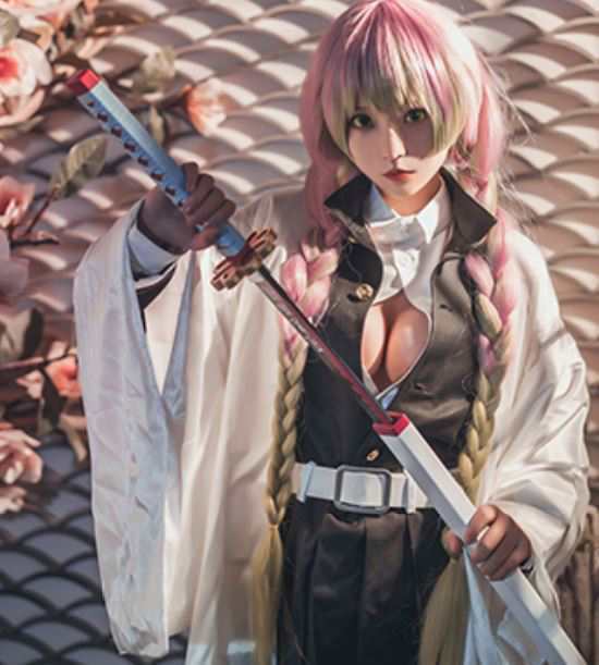 Anime Demon Slayer Nezuko Mitsuri Shinobu Kanao Costume Women Kimono Uniform Set