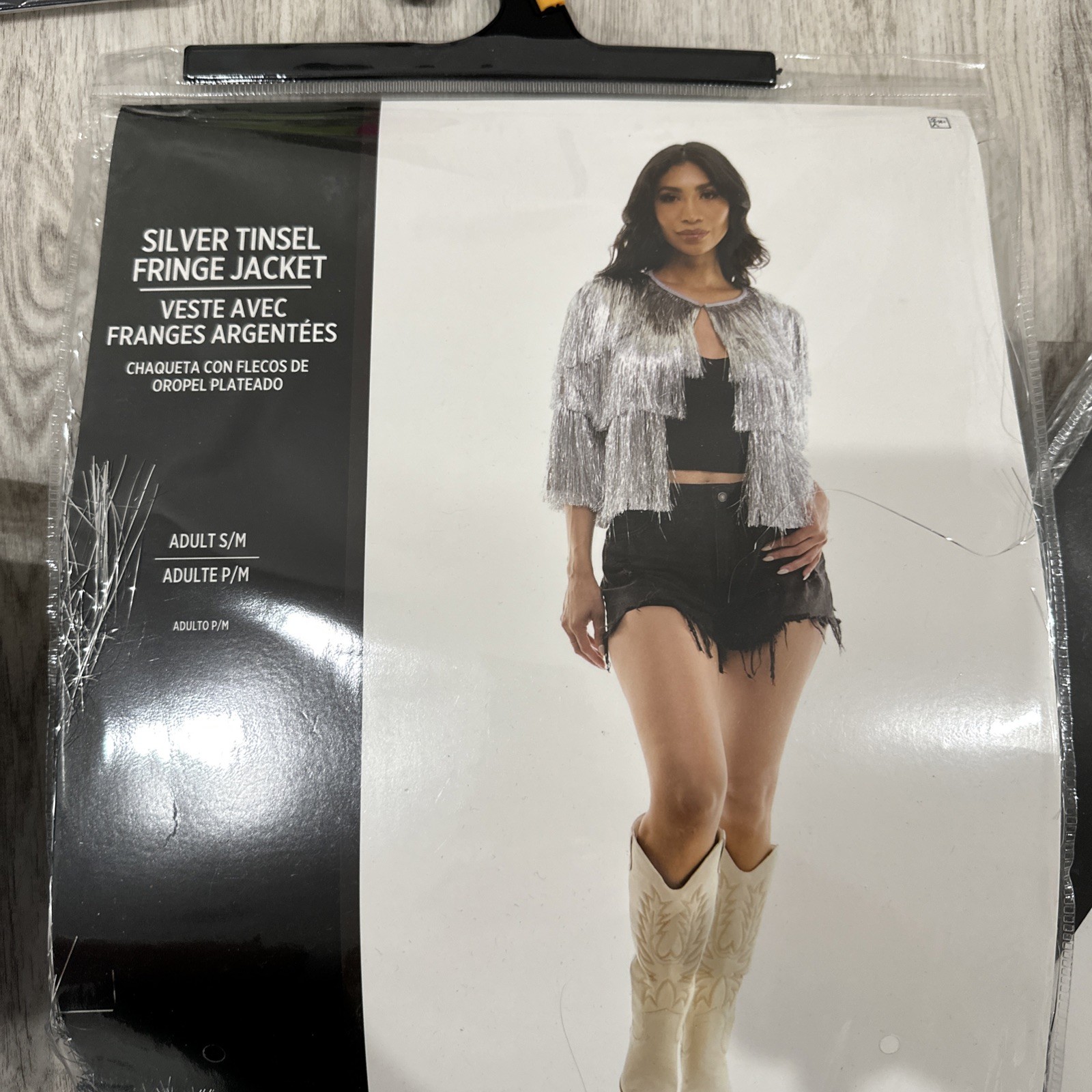 Silver Tinsel Fringe Jacket Size S/M Women’s Costume Cowgirl Style New Unique
