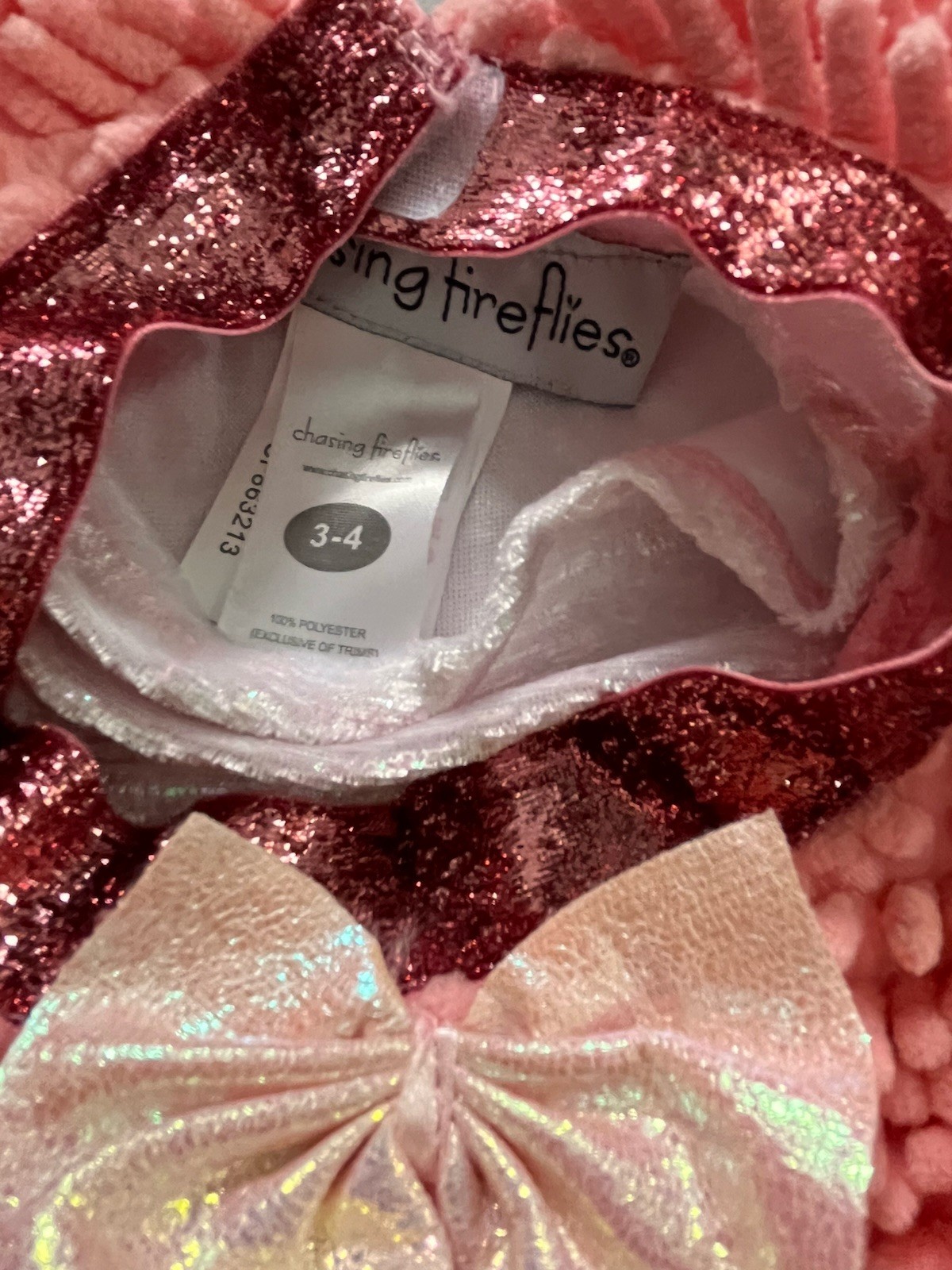 Pink Poodle Dog Costume Chasing Fireflies Toddler Size 3-4