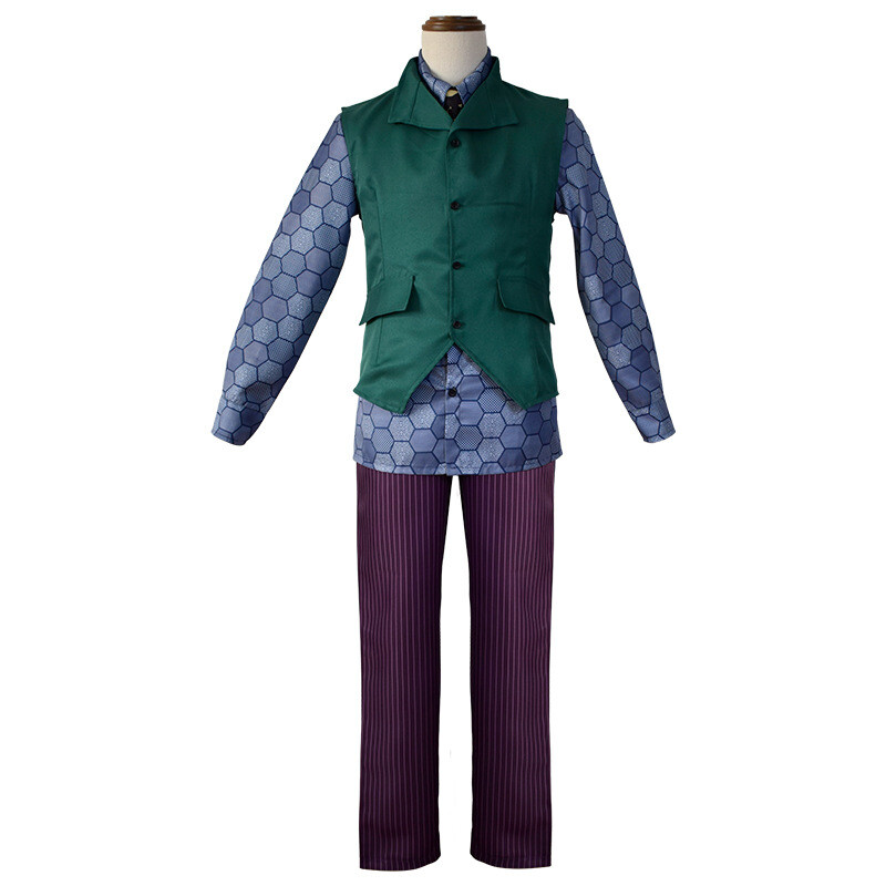 Batman The Dark Knight Joker Cosplay Costume Halloween Party Fancy Wear Outfits