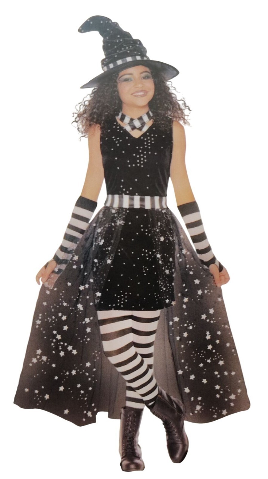 Girls XL (14/16) Celestial Witch Complete 4 Piece Halloween Costume