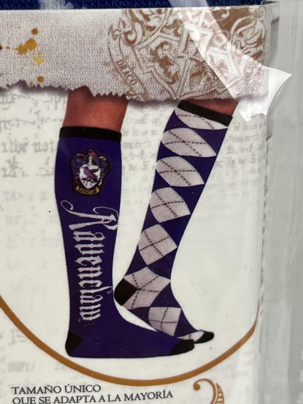 HARRY POTTER Ravenclaw Mismatched Knee High Socks Adult Cos-Play Accessory NEW