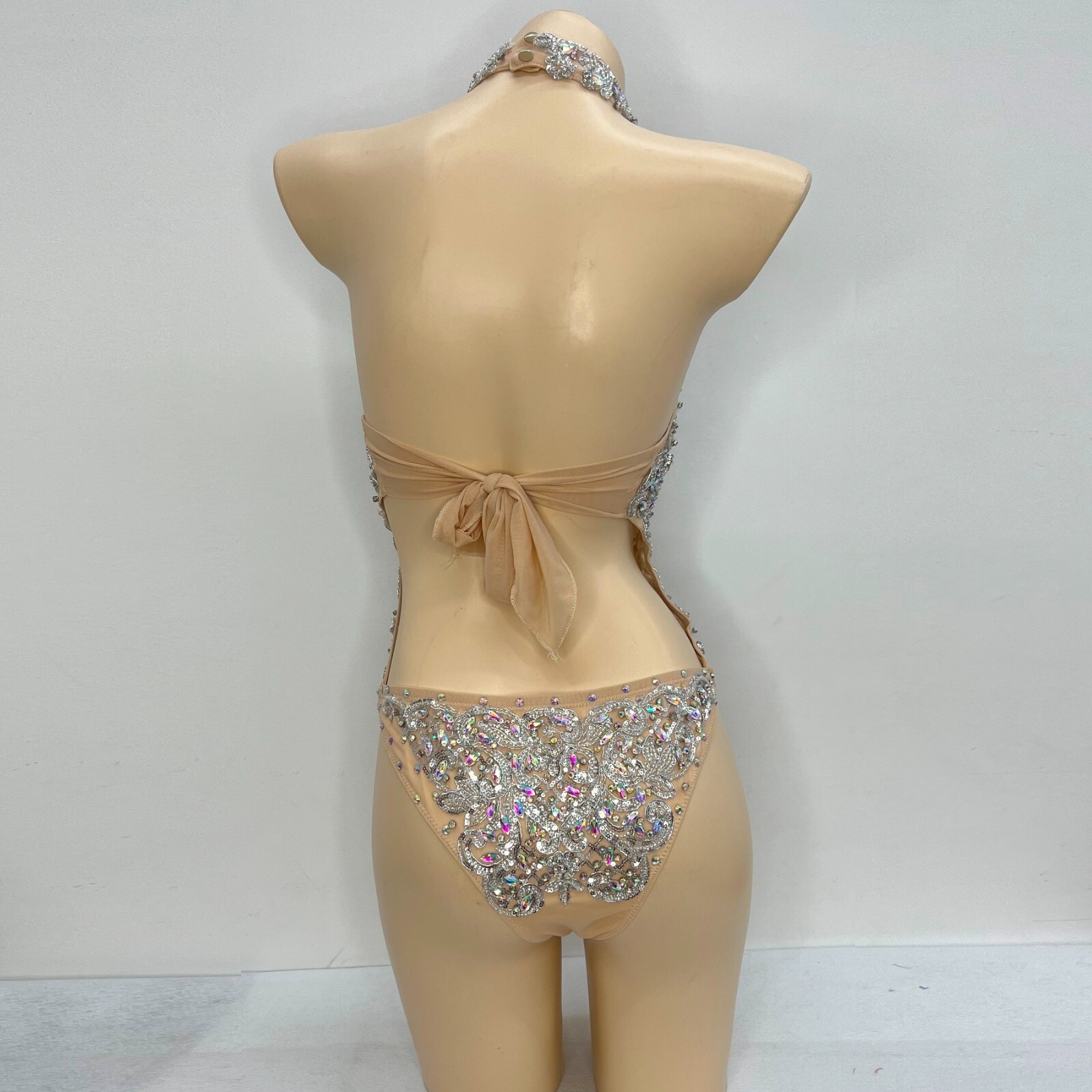 Sequin RAVE EDC Dancer Singer Carnival Dance Costume Night Club Bodysuit Leotard