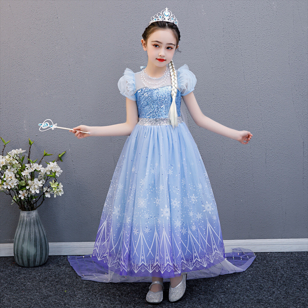New Girls Princess Halloween Costume Dress up with Cosplay Accessories 3-12Y