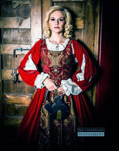 3 piece Custom Made Renaissance Brocade & Velvet Dress