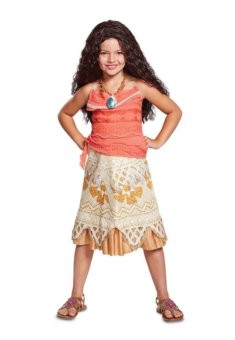 1-Piece DISNEY Classic Moana Girls XS (4/5) Child Costume Dress Outfit