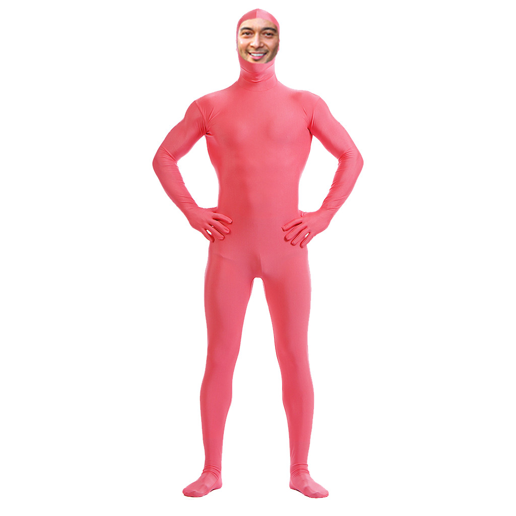 Full Body Zentai Suit Men’s Women’s Spandex Halloween Open Face Costume