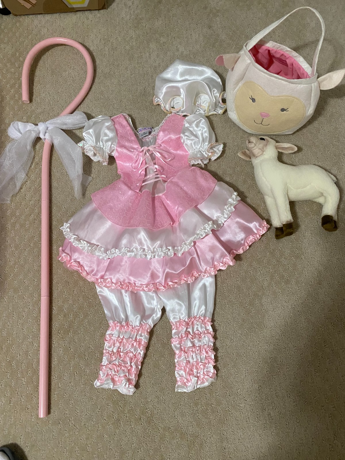 Chasing Fireflies Little Bo Peep Costume, Size 4, 6 pieces