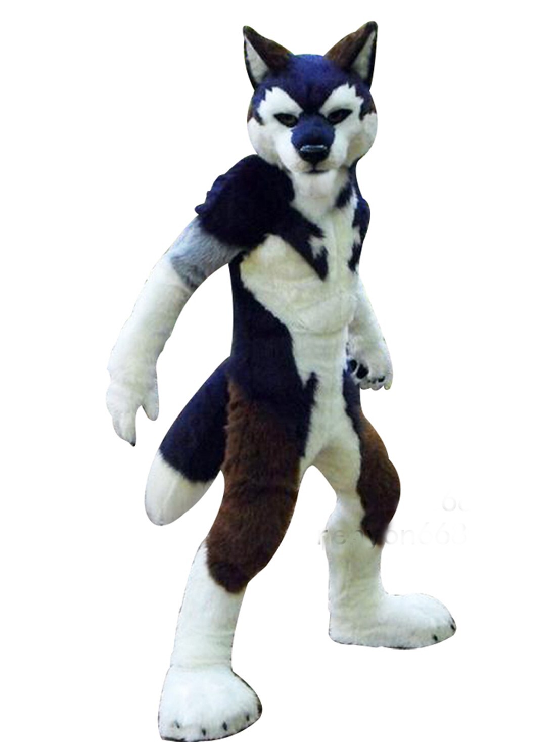 Long Fur Husky Dog Fox Mascot Costume Fursuit Halloween Suit party Cosplay #299
