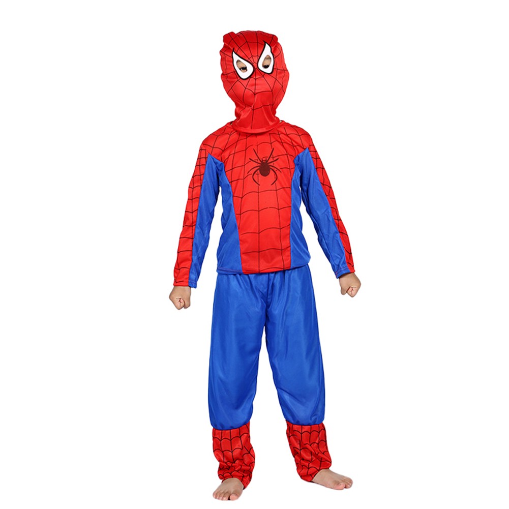 Kid SpiderMan Cosplay Costume Boys Tobey Maguire Outfit Jumpsuit Clothes 3-7Age