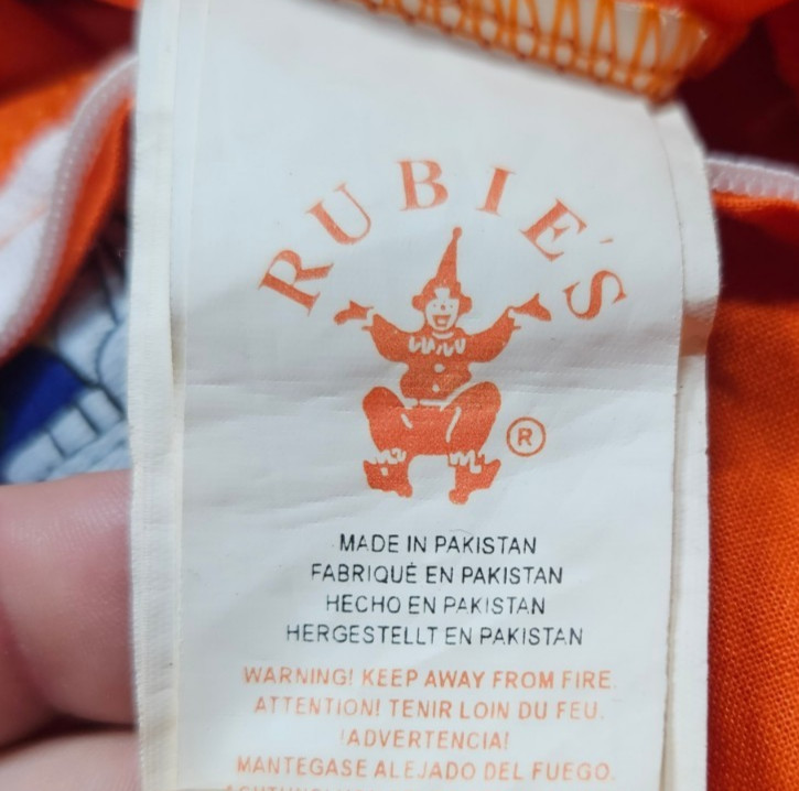 Rubies 1 pc orange Astronaut kids costume jumpsuit long sleeve size Medium
