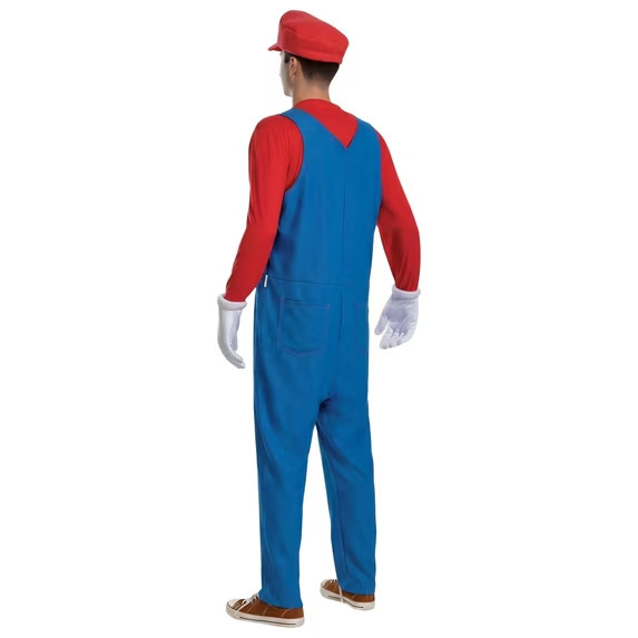 Super Plumber Brothers Video Game Halloween Moustache Costume Adult Small New
