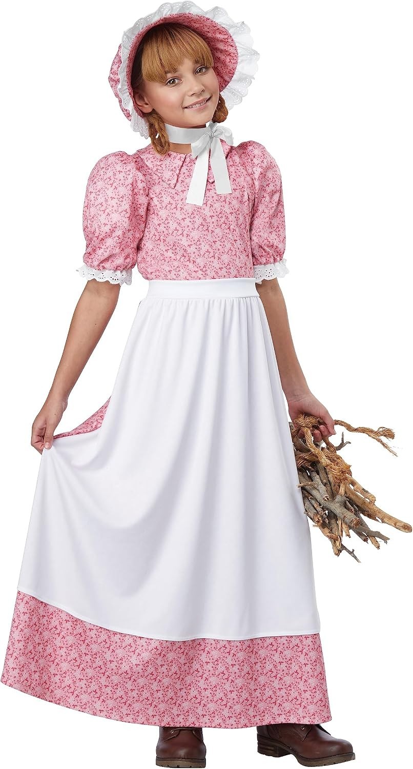 California Costumes EARLY AMERICAN GIRL Colonial Girls Costume Small 6-8 #17