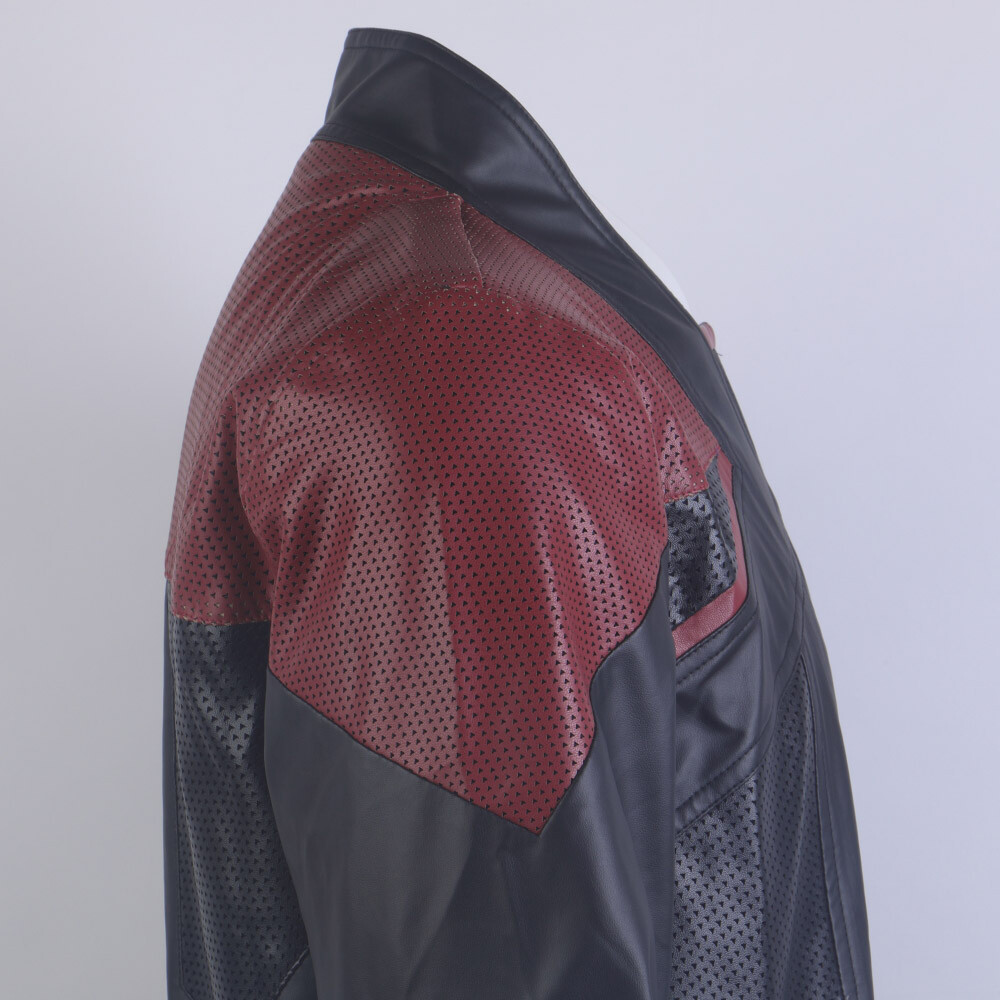 Picard 3 Captain Riker Red Geordi Gold Blue Leather Jackets Starfleet Costumes