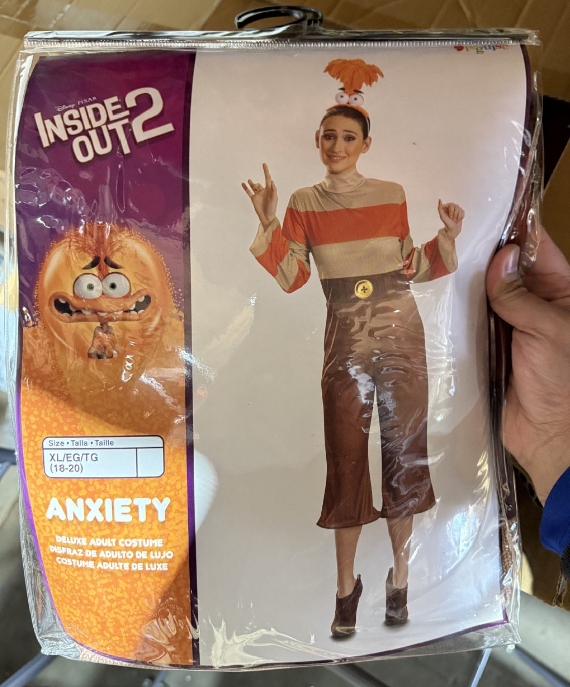 Women’s Deluxe Pixar Inside Out 2 Adult Anxiety Costume – Disguise XL 18-20