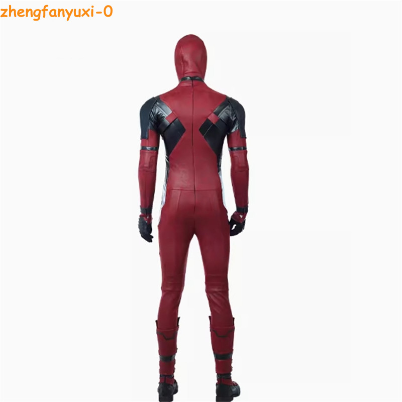 Deadpool Red Cosplay Costume Deadpool Suit Jumpsuit Halloween Accessories Shoes